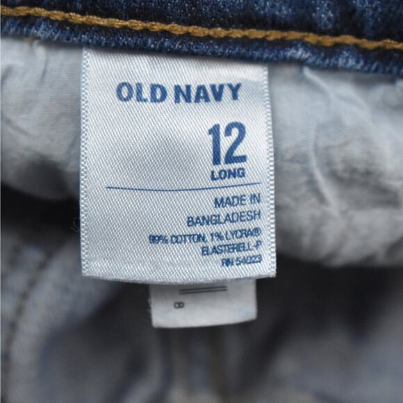 Y2K vintage Old Navy low rise diva style denim blue jeans women's 12 tall/long - Picture 5 of 7